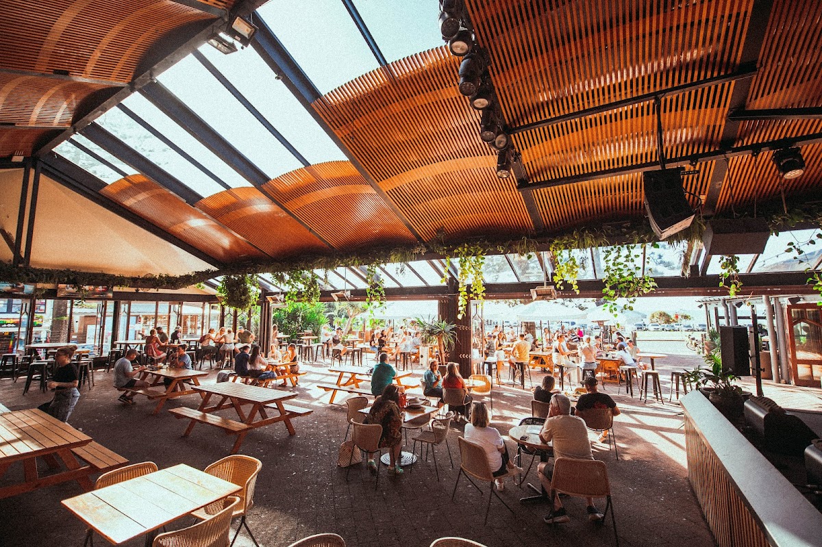 Beachfront bars at sunset