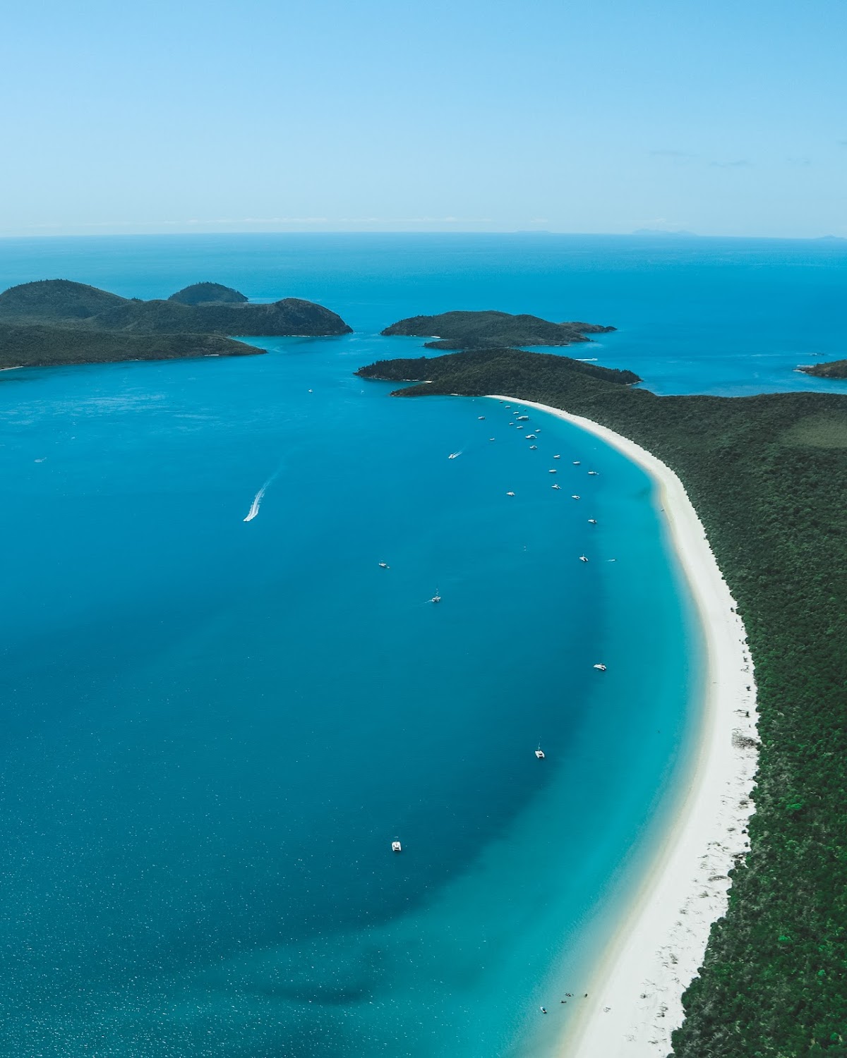 A scenic flight over the Whitsundays
