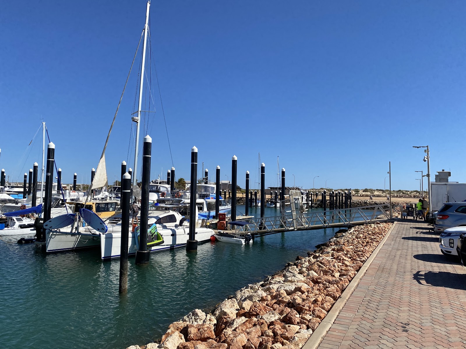 Exmouth Town foreshore, evening walks and the marina